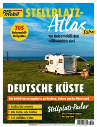 promobil Stellplatz Atlas Extra - Deutsche Küste - Die beliebtesten Komfort-Plätze